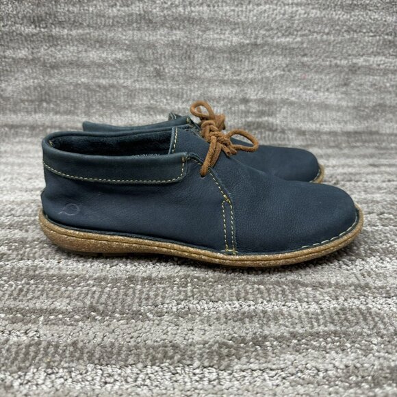Born Nuala Navy Nubuck Leather Bootie Relaxed Bohemian Earthy Women’s Size 6 - Picture 1 of 8
